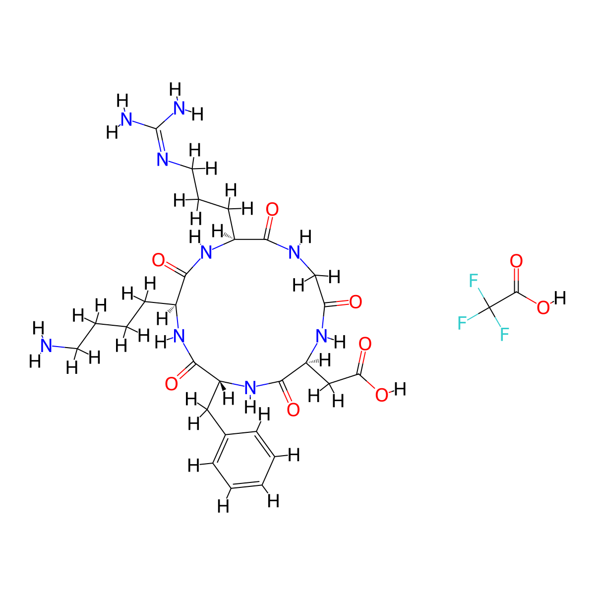 Cyclo(-RGDfK) Trifluoroacetate molecular structure, CAS 500577-51-5