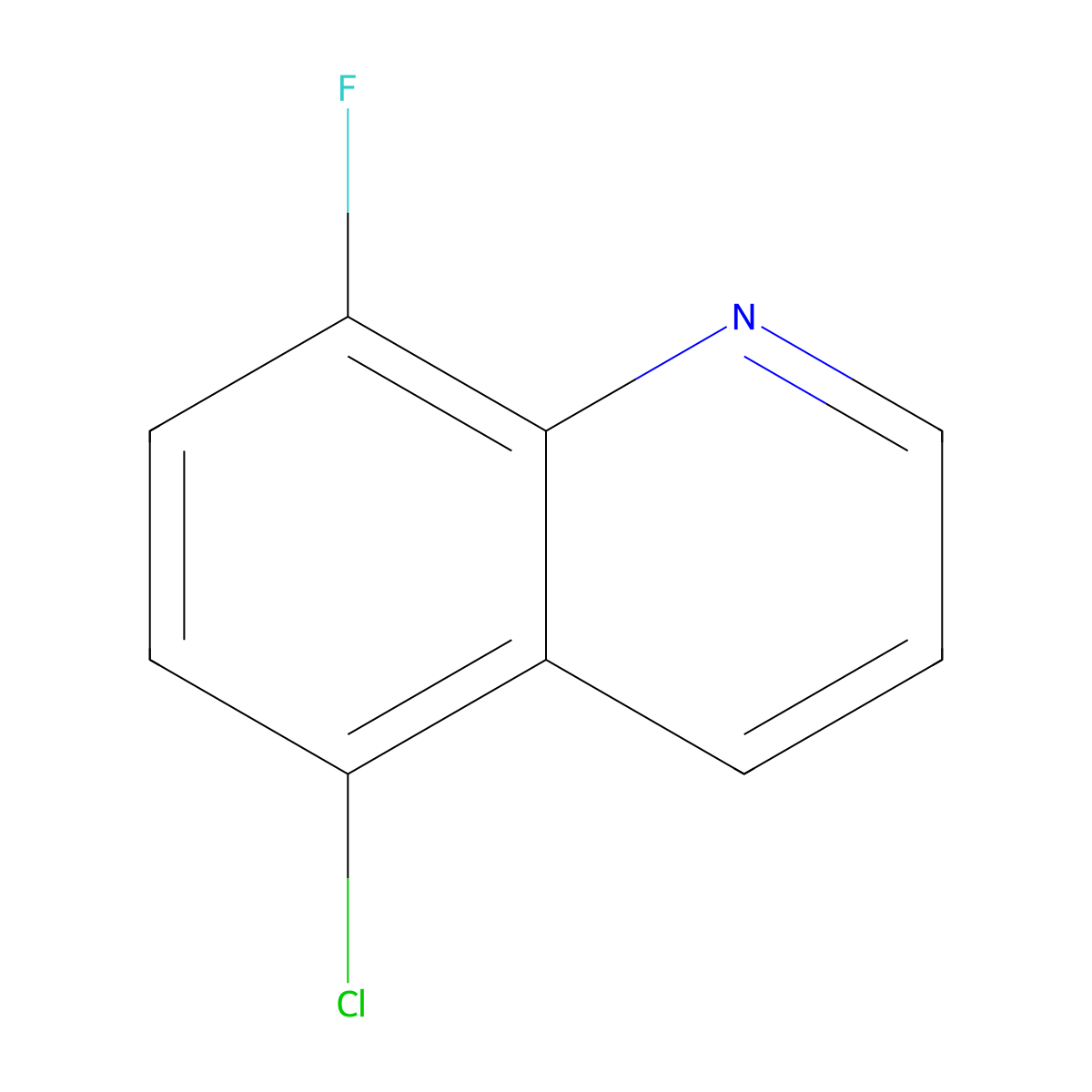 5-Chloro-8-fluoroquinoline molecular structure, CAS 500579-51-1