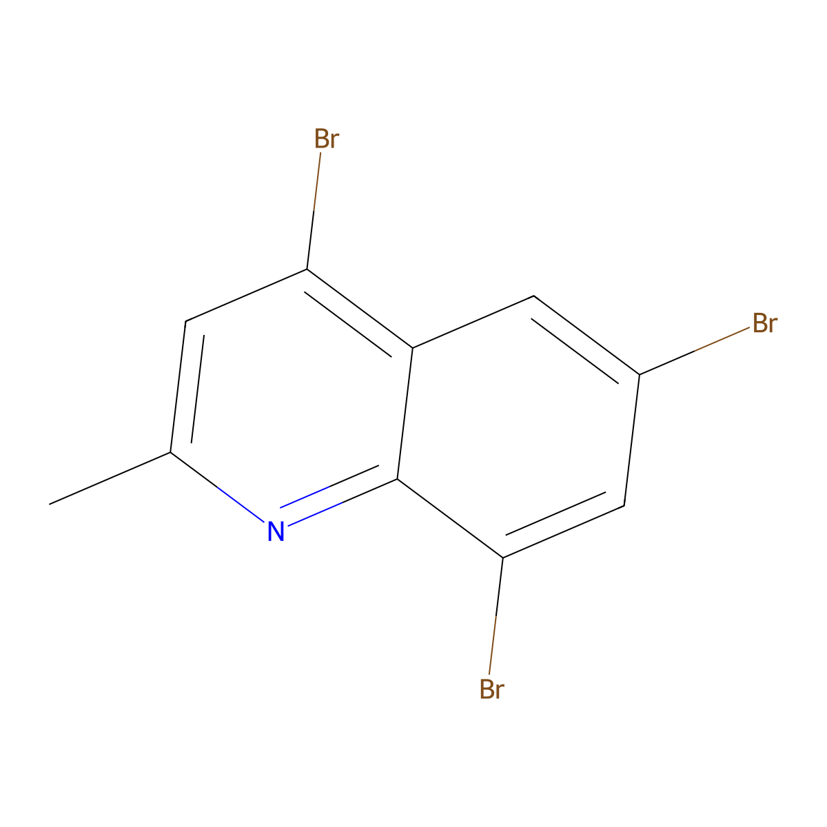 4,6,8-Tribromo-2-methylquinoline molecular structure, CAS 500579-52-2