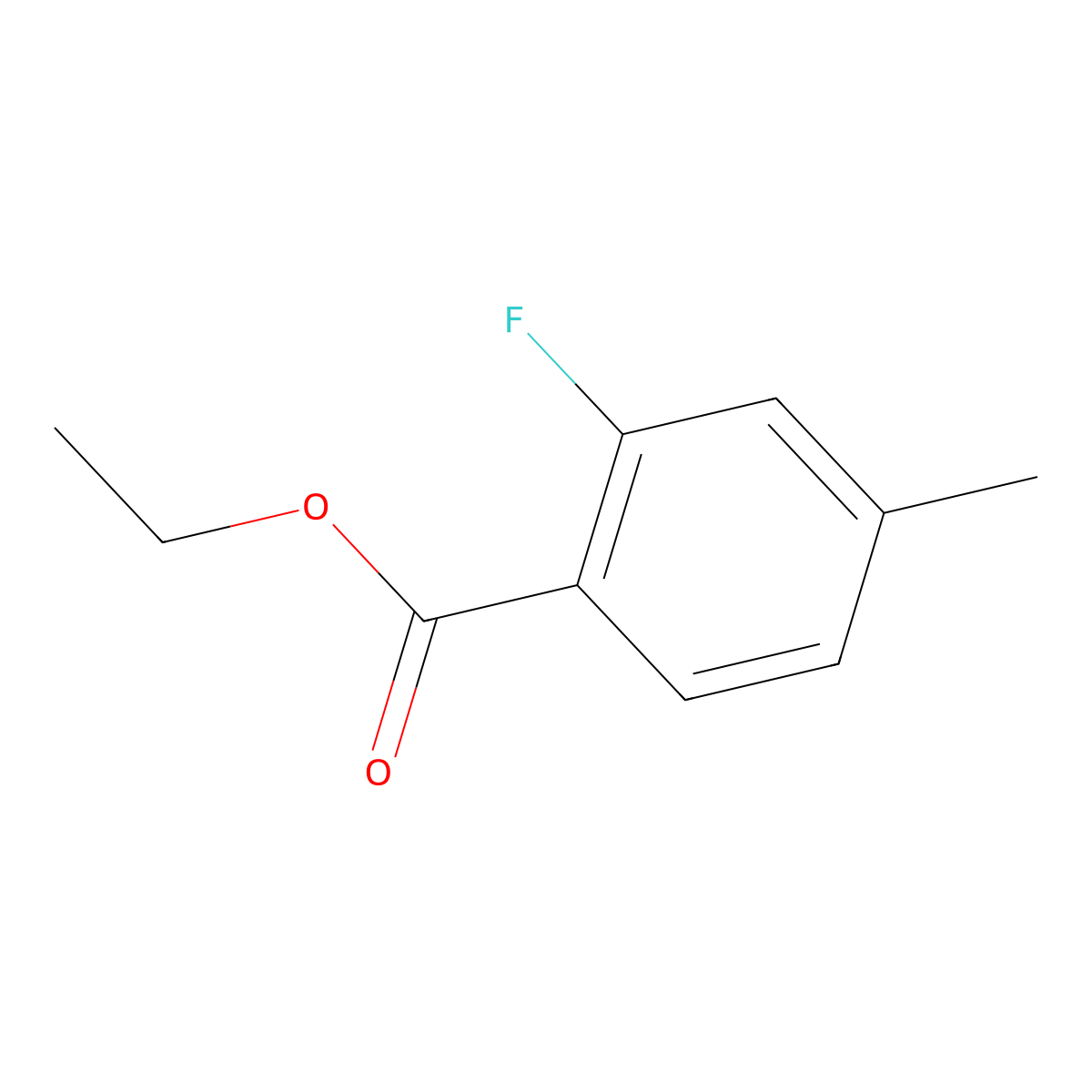Ethyl 2-fluoro-4-methylbenzoate molecular structure, CAS 500579-61-3