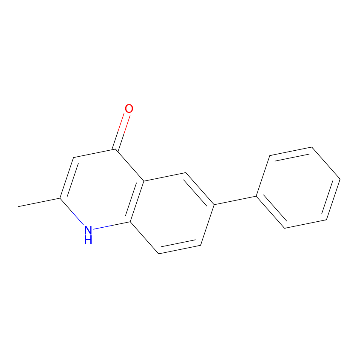 2-Methyl-6-phenylquinolin-4-ol molecular structure, CAS 500584-70-3