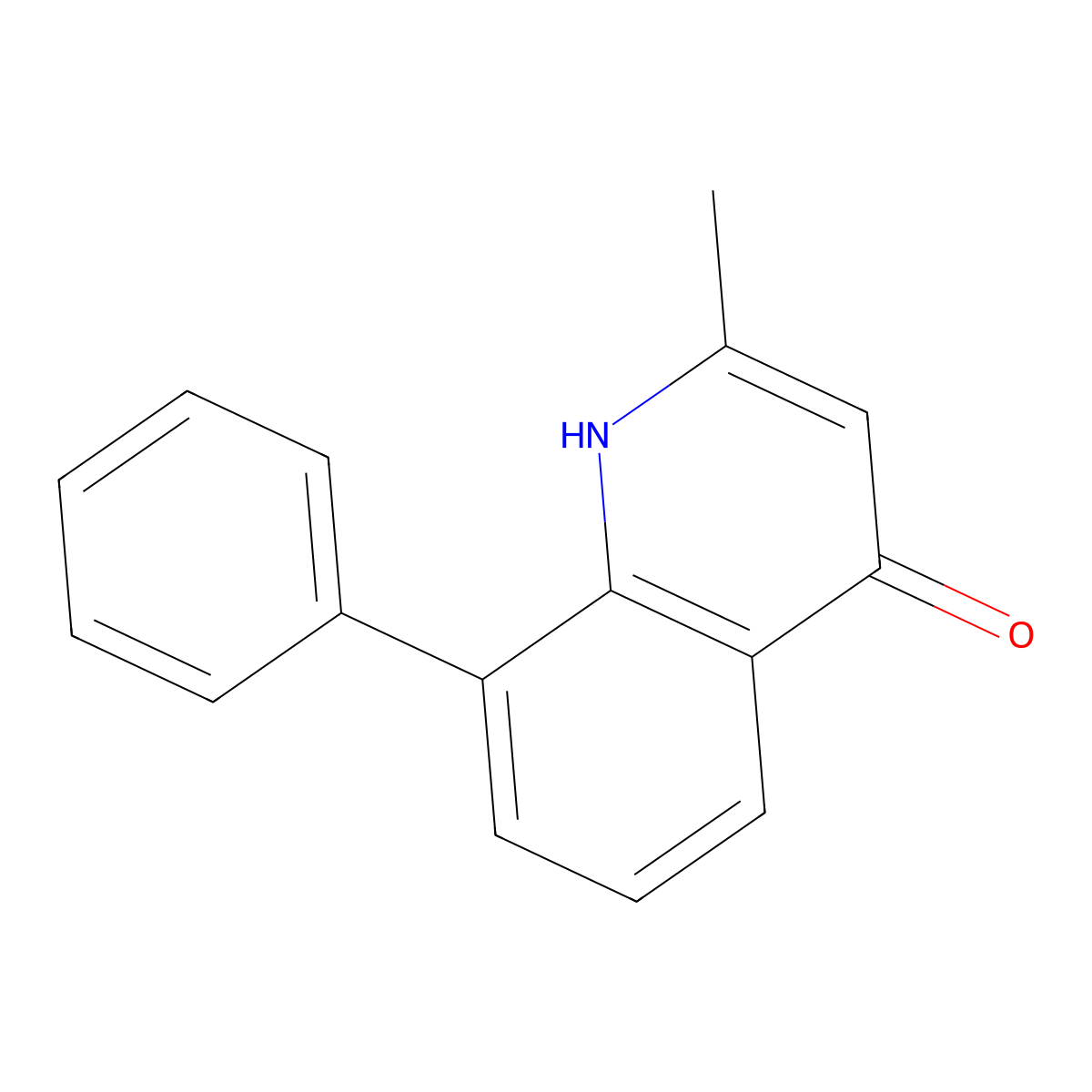 2-Methyl-8-phenyl-4-quinolinol molecular structure, CAS 500584-72-5