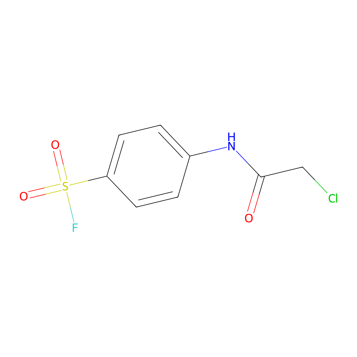 4-(2-Chloroacetamido)benzene-1-sulfonyl fluoride molecular structure, CAS 500585-14-8