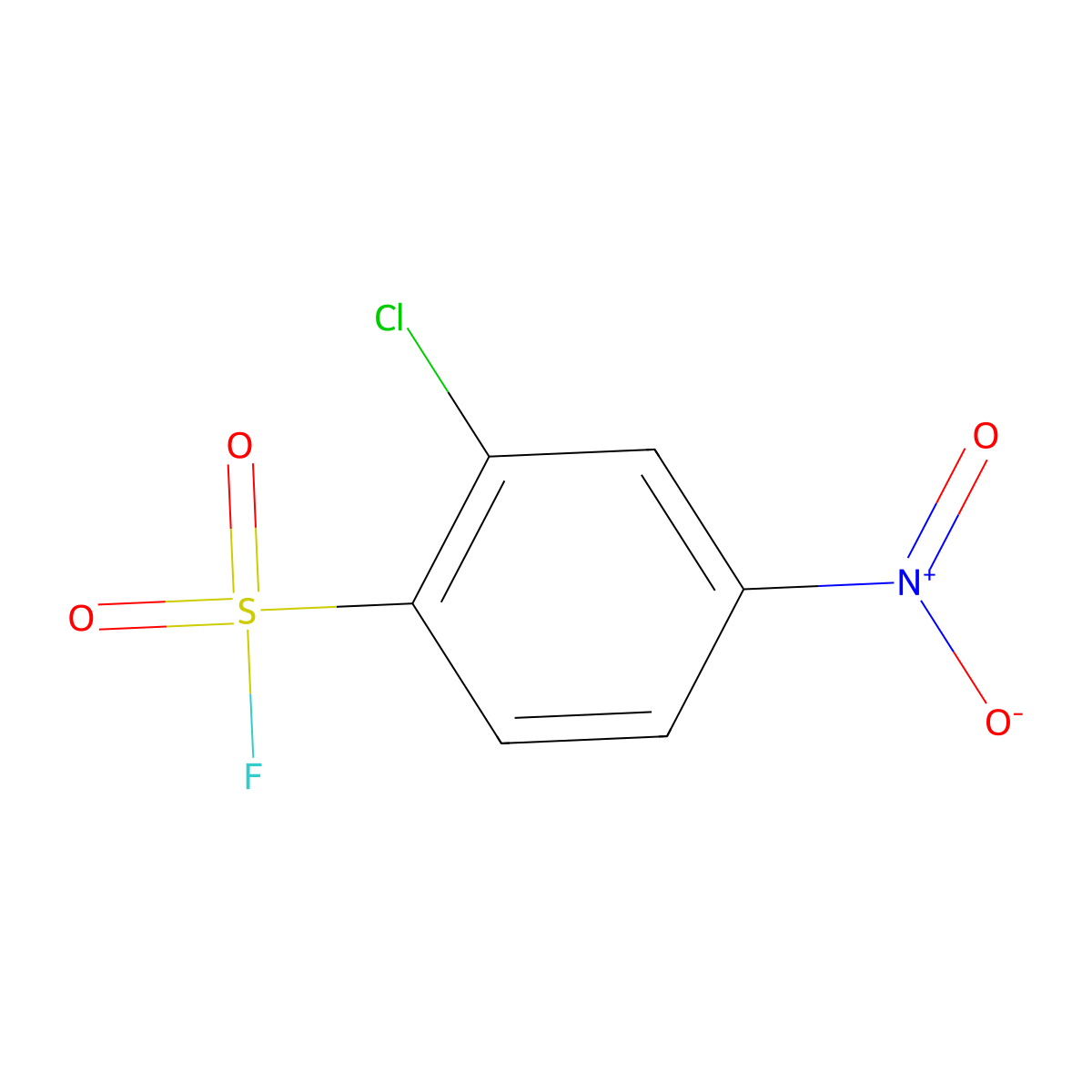 2-Chloro-4-nitrobenzene-1-sulfonyl fluoride molecular structure, CAS 500585-95-5