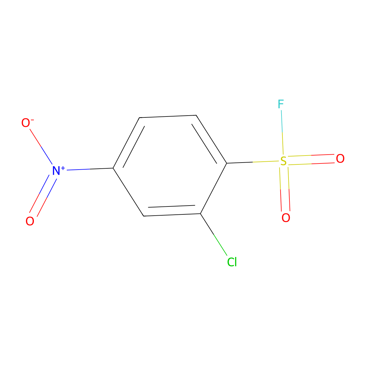 2-Chloro-4-nitrobenzene-1-sulfonyl fluoride molecular structure, CAS 500585-95-5