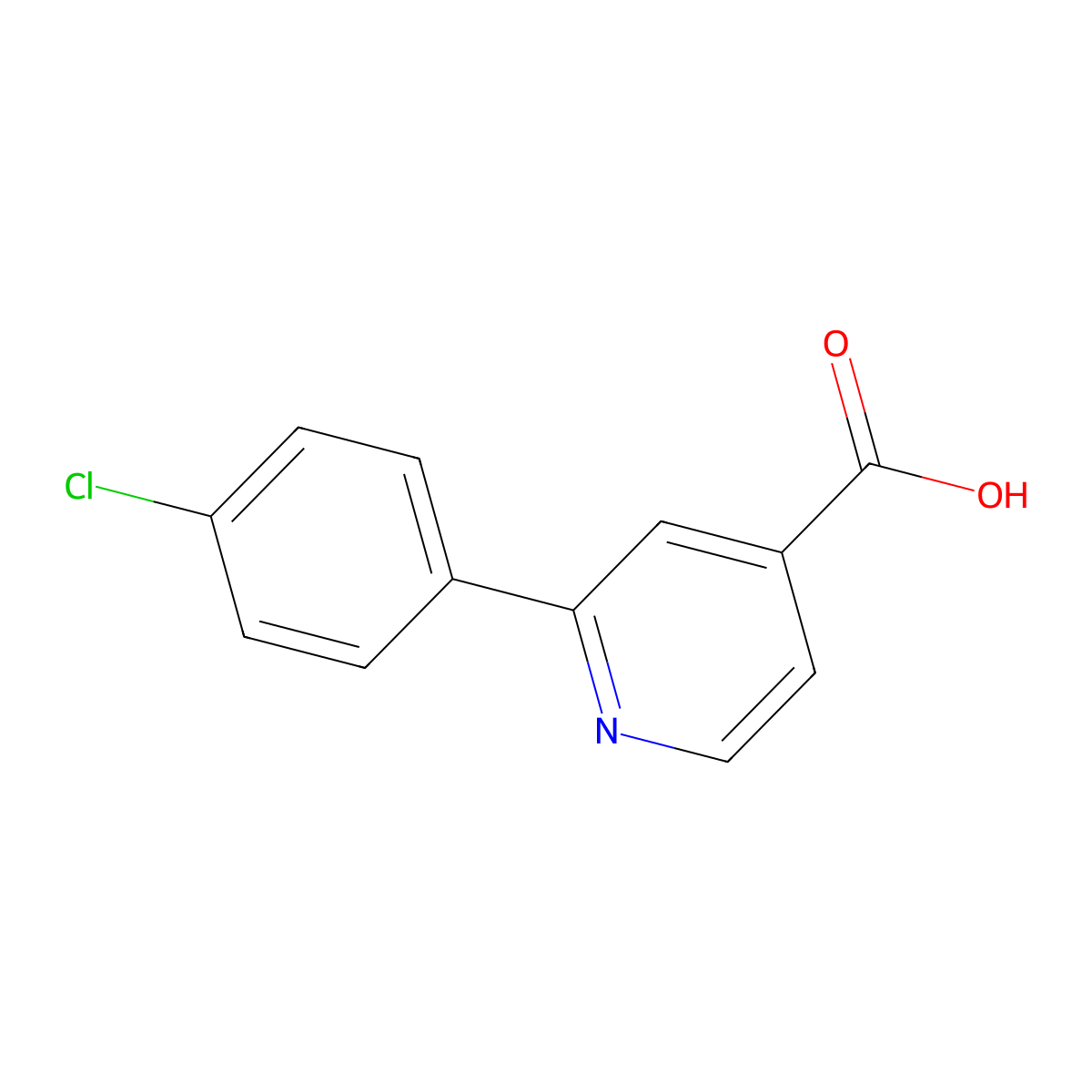 2-(4-Chlorophenyl)isonicotinic acid molecular structure, CAS 500586-44-7