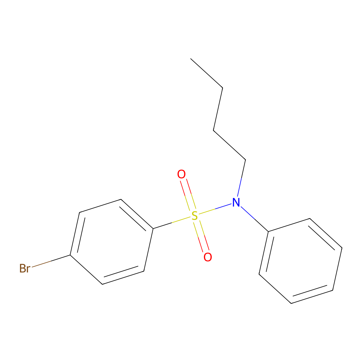 4-bromo-N-butyl-N-phenylbenzenesulfonamide molecular structure, CAS 500588-73-8
