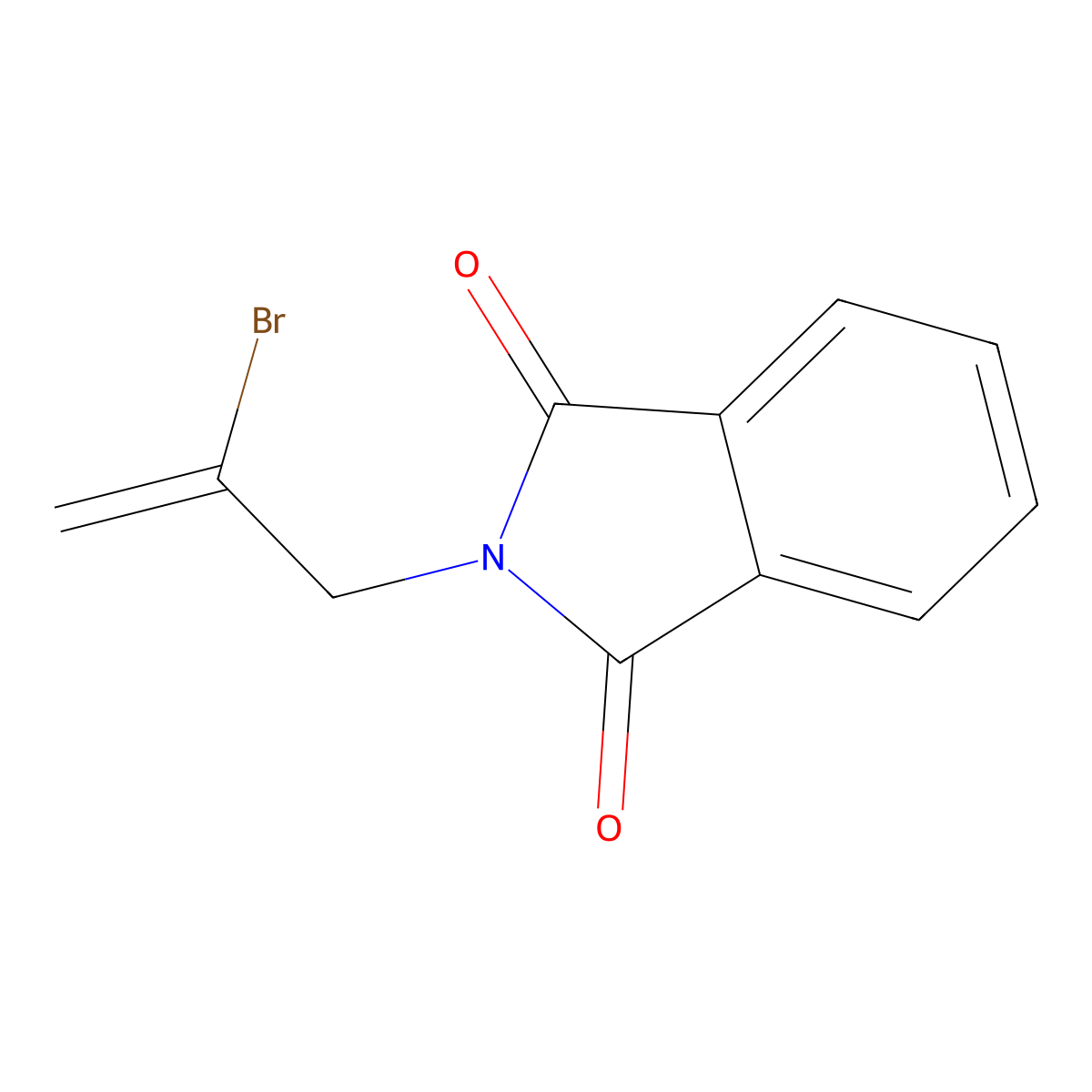 2-(2-Bromoallyl)isoindoline-1,3-dione molecular structure, CAS 500589-29-7