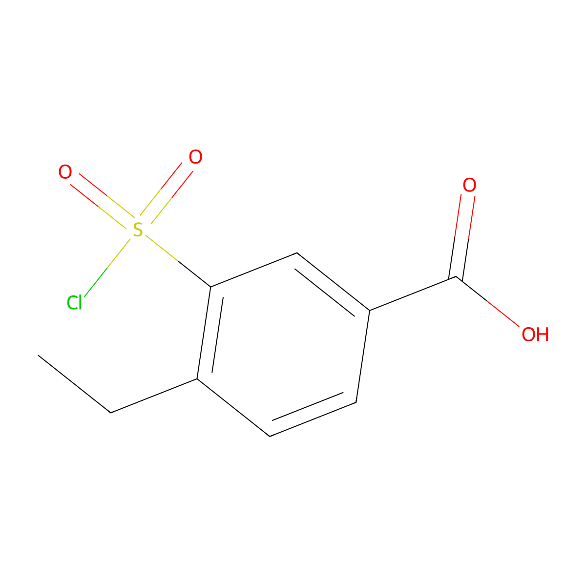3-(Chlorosulfonyl)-4-ethylbenzoic acid molecular structure, CAS 500596-03-2