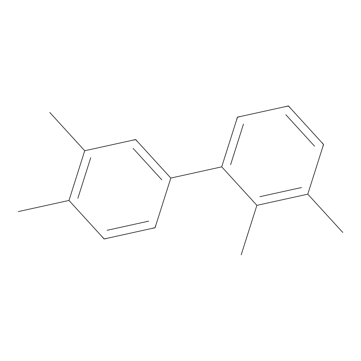 2,3,3',4'-Tetramethyl-1,1'-biphenyl molecular structure, CAS 5006-39-3