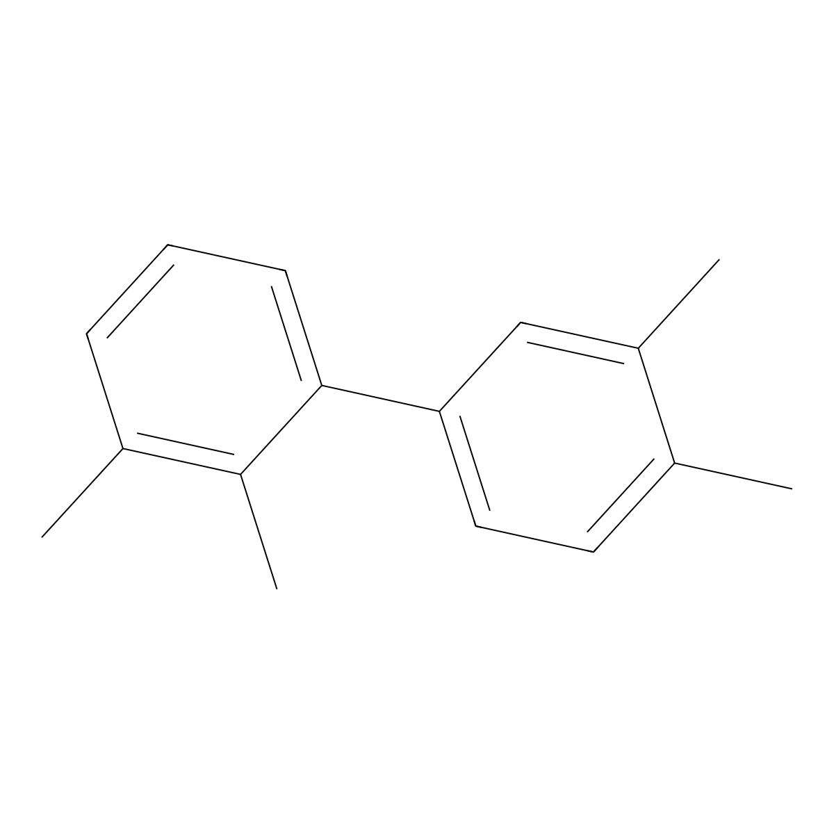 2,3,3',4'-Tetramethyl-1,1'-biphenyl molecular structure, CAS 5006-39-3