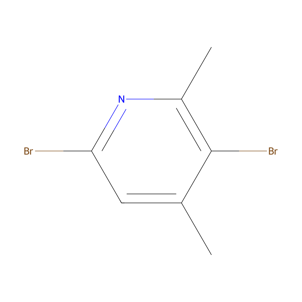 3,6-Dibromo-2,4-dimethylpyridine molecular structure, CAS 5006-57-5