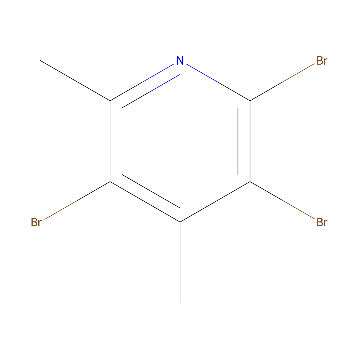 2,3,5-Tribromo-4,6-dimethylpyridine molecular structure, CAS 5006-58-6