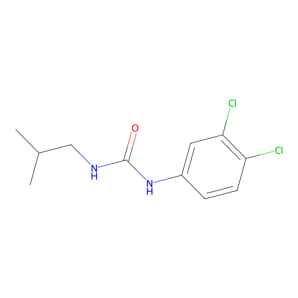 1-(3,4-Dichlorophenyl)-3-isobutylurea molecular structure, CAS 5006-90-6