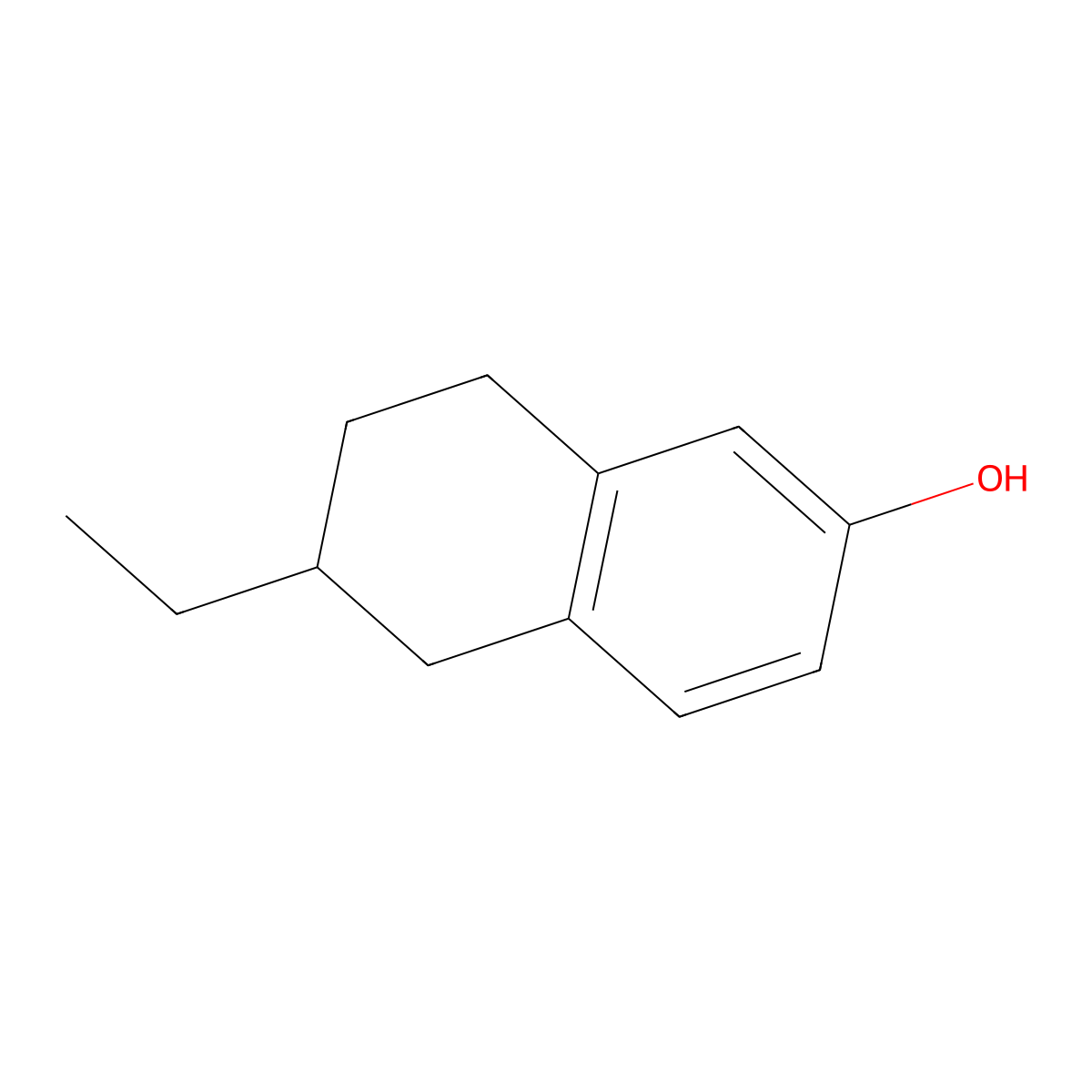 6-Ethyl-5,6,7,8-tetrahydronaphthalen-2-ol molecular structure, CAS 500615-59-8