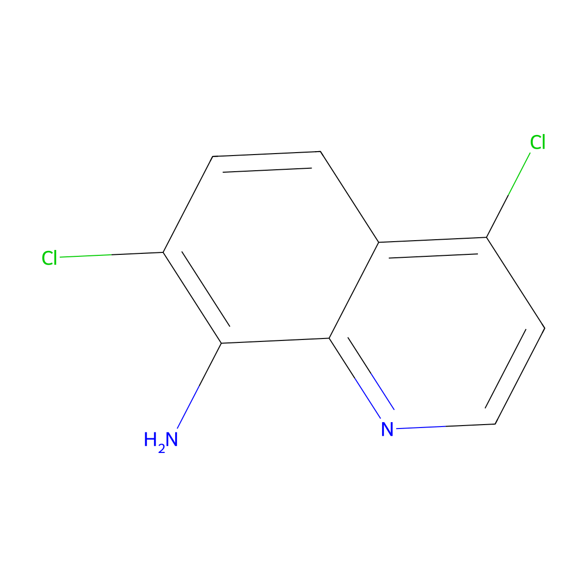 4,7-Dichloroquinolin-8-amine molecular structure, CAS 500690-19-7