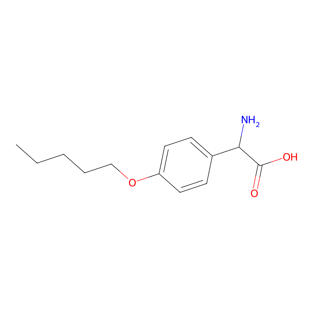 Amino[4-(pentyloxy)phenyl]acetic acid molecular structure, CAS 500695-52-3