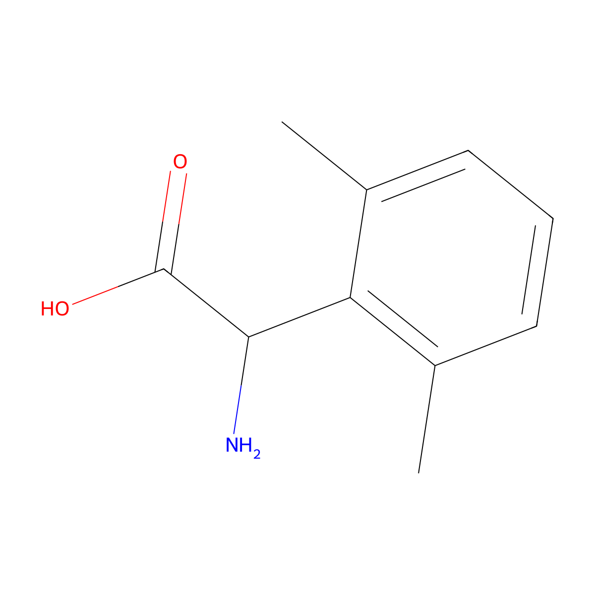 2-amino-2-(2,6-dimethylphenyl)acetic Acid molecular structure, CAS 500695-53-4