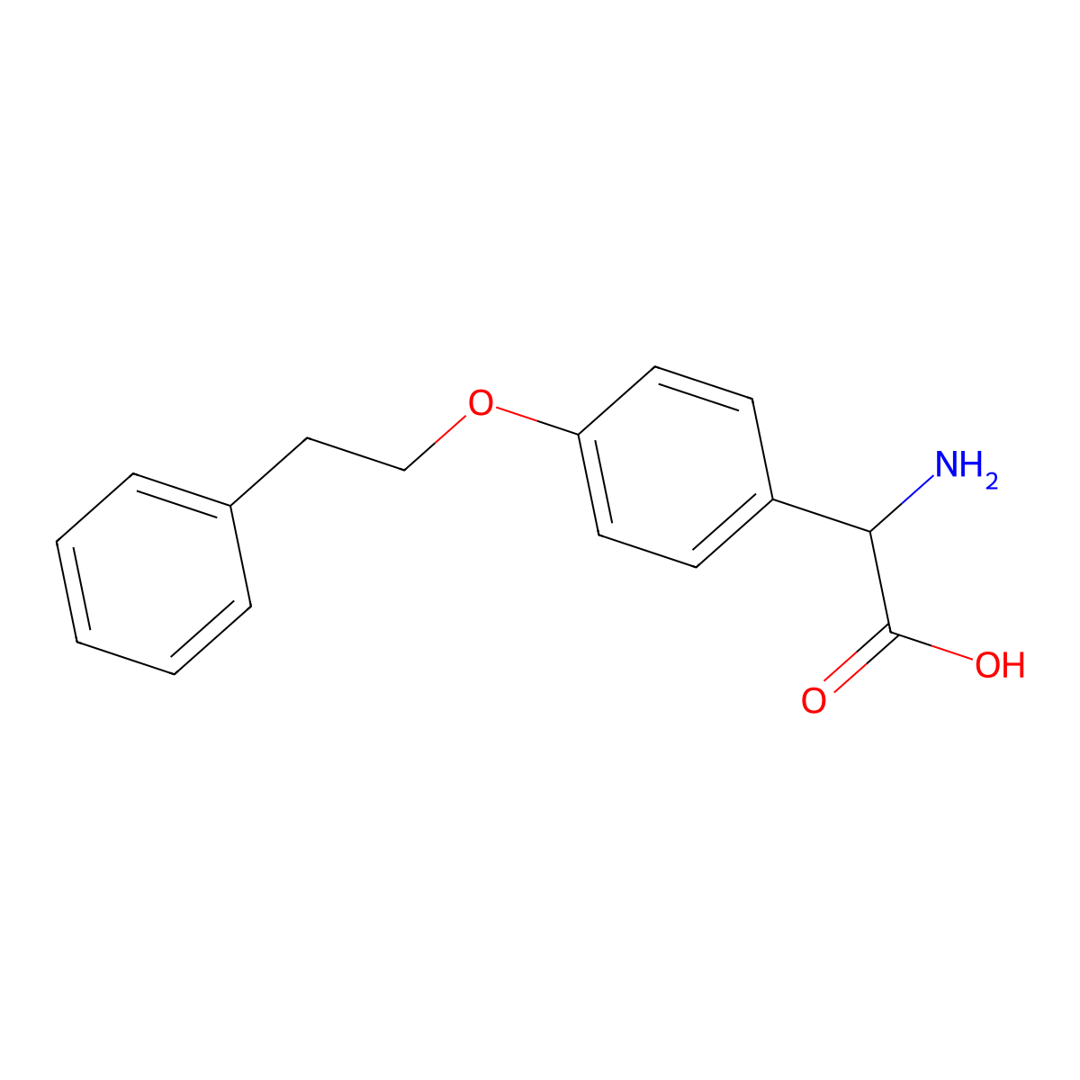 Amino[4-(2-phenylethoxy)phenyl]acetic acid molecular structure, CAS 500695-83-0