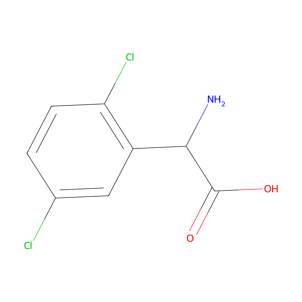 2-amino-2-(2,5-dichlorophenyl)acetic Acid molecular structure, CAS 500695-97-6