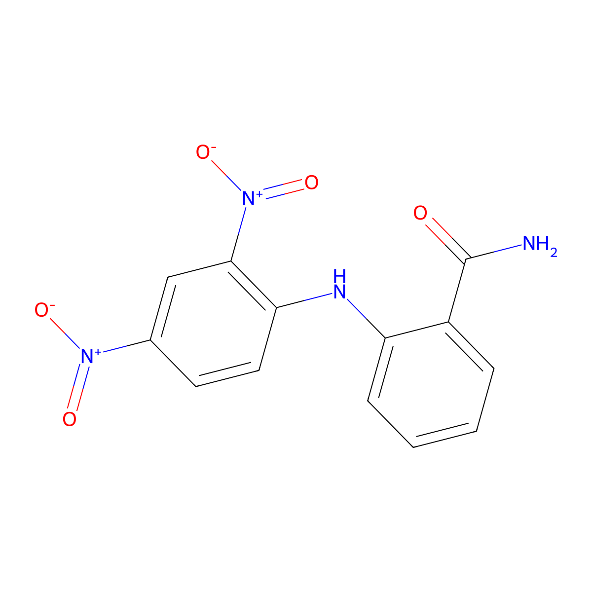 2-[(2,4-Dinitrophenyl)amino]benzamide molecular structure, CAS 500696-79-7