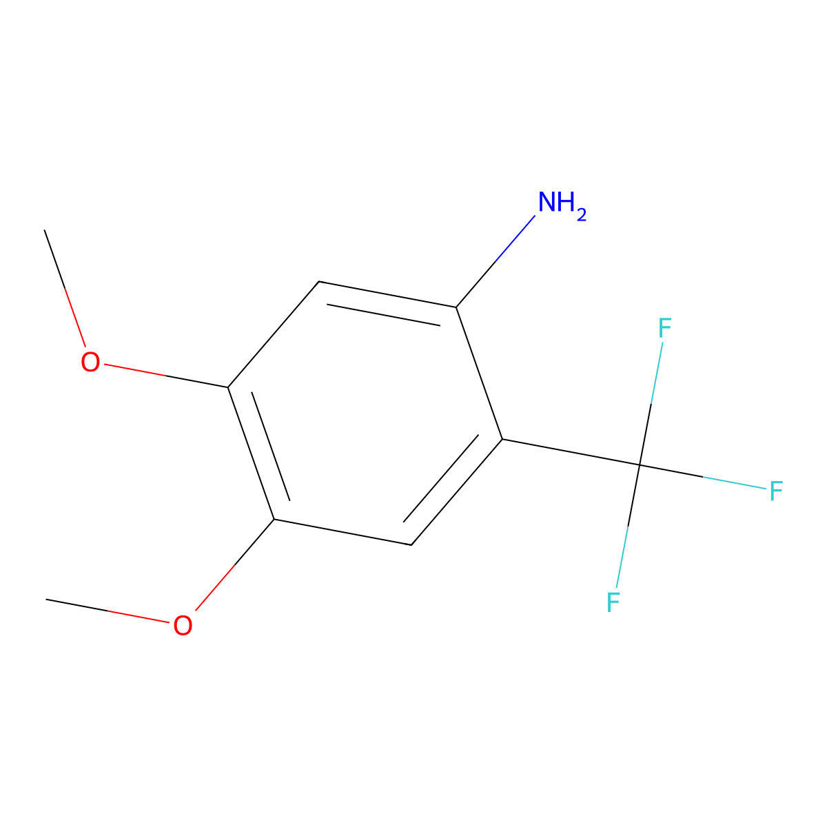 4,5-Dimethoxy-2-(trifluoromethyl)aniline molecular structure, CAS 500698-46-4
