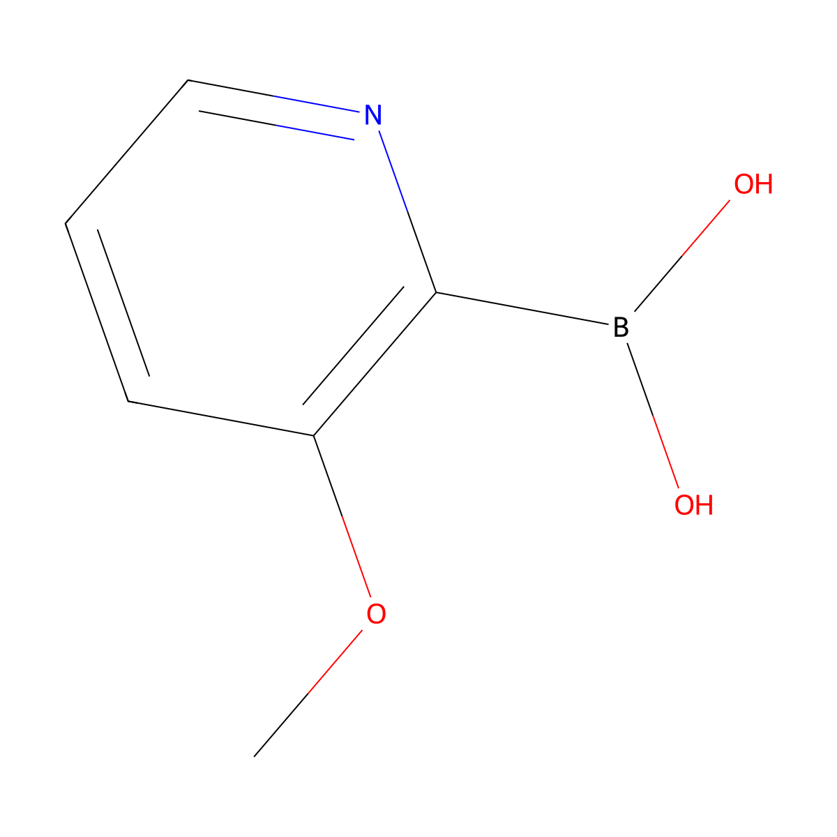 (3-Methoxypyridin-2-yl)boronic acid molecular structure, CAS 500707-34-6