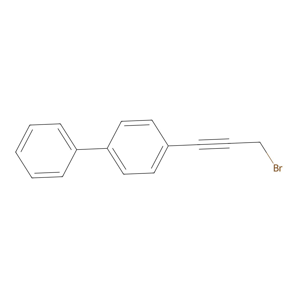 4-(3-Bromo-1-propyn-1-yl)-1,1'-biphenyl molecular structure, CAS 500709-77-3