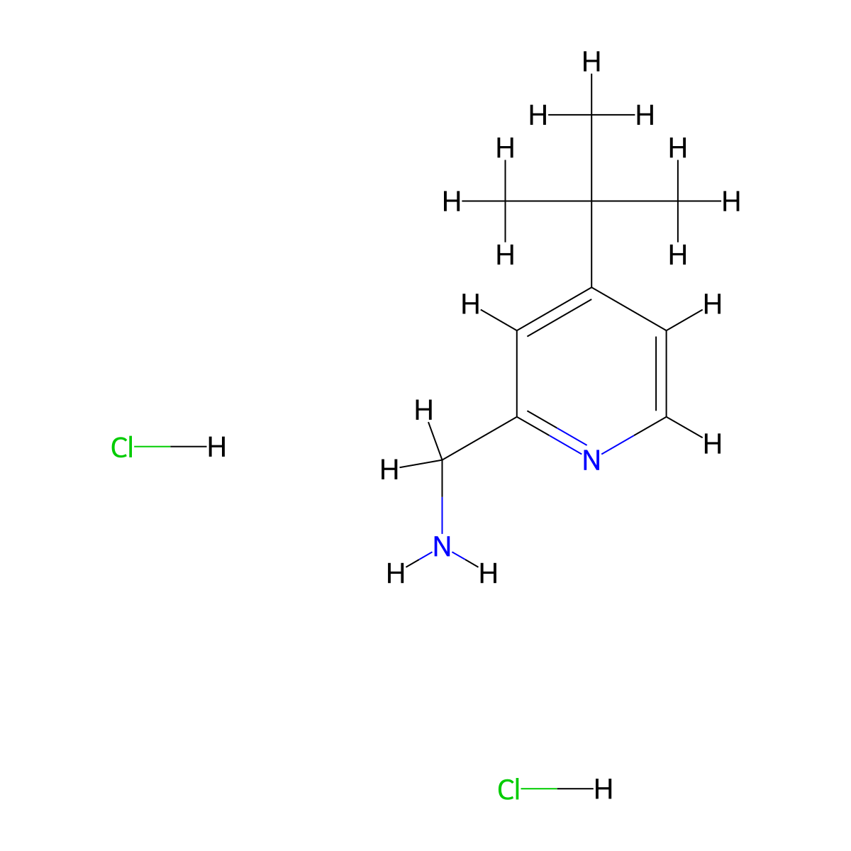 (4-(tert-Butyl)pyridin-2-yl)methanamine dihydrochloride molecular structure, CAS 500716-25-6