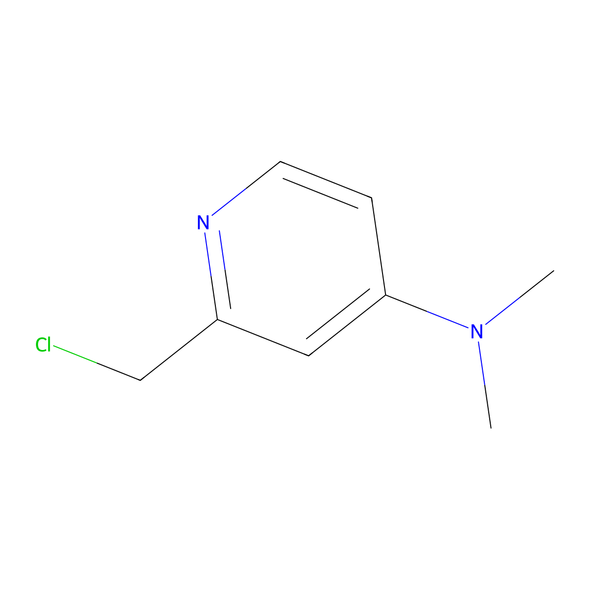 (2-Chloromethyl-pyridin-4-yl)-dimethyl-amine molecular structure, CAS 500716-29-0