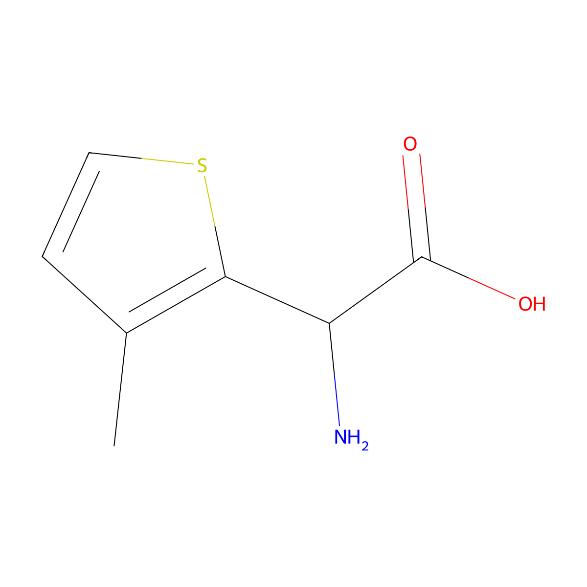 2-amino-2-(3-methylthiophen-2-yl)acetic Acid molecular structure, CAS 500718-18-3