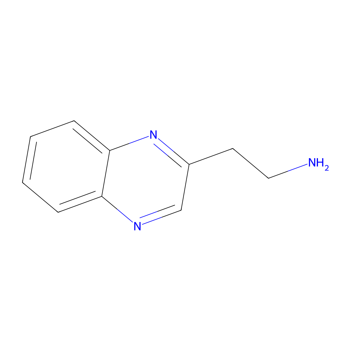 2-Quinoxalin-2-ylethylamine molecular structure, CAS 500727-73-1