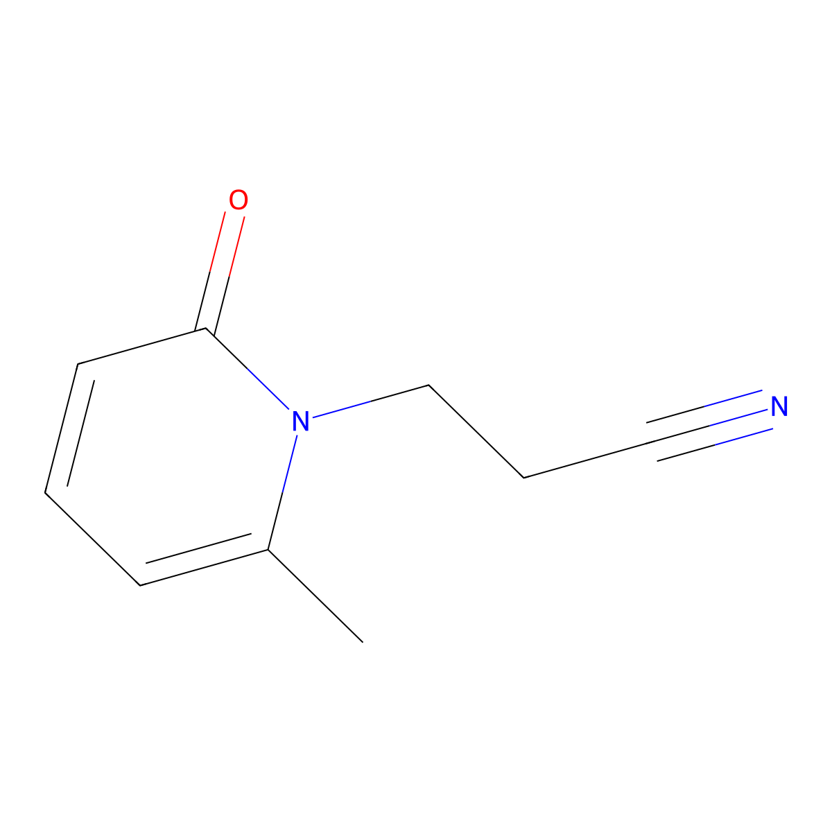 3-(6-methyl-2-oxopyridin-1(2H)-yl)propanenitrile molecular structure, CAS 500730-32-5