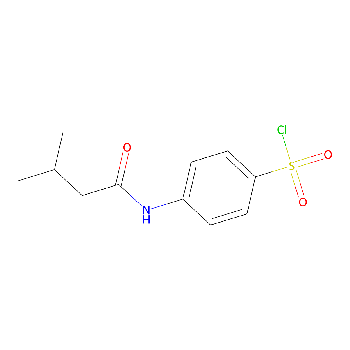 4-[(3-Methylbutanoyl)amino]benzenesulfonyl chloride molecular structure, CAS 500730-49-4