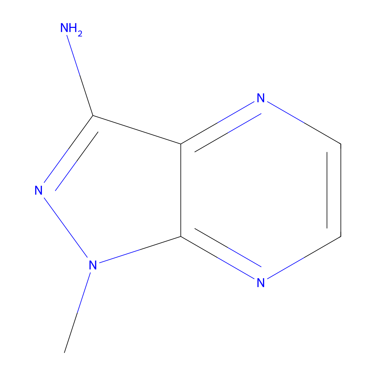 1-Methyl-1h-pyrazolo[3,4-b]pyrazin-3-amine molecular structure, CAS 500731-37-3
