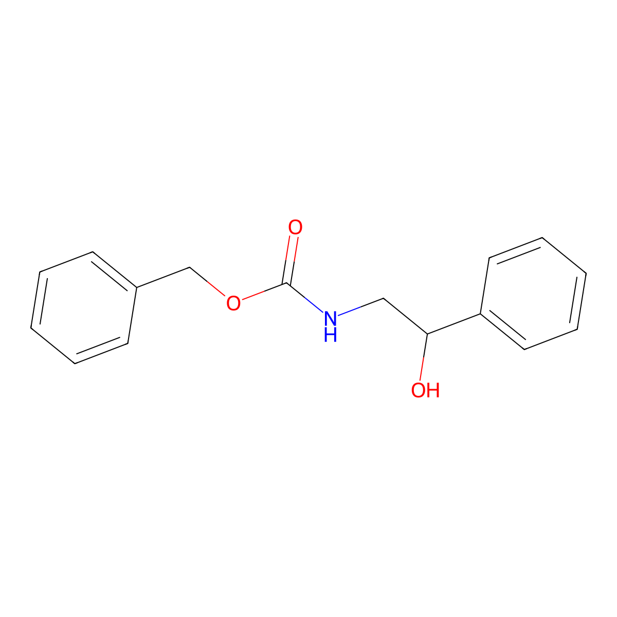 benzyl N-[(2S)-2-hydroxy-2-phenylethyl]carbamate molecular structure, CAS 500763-83-7