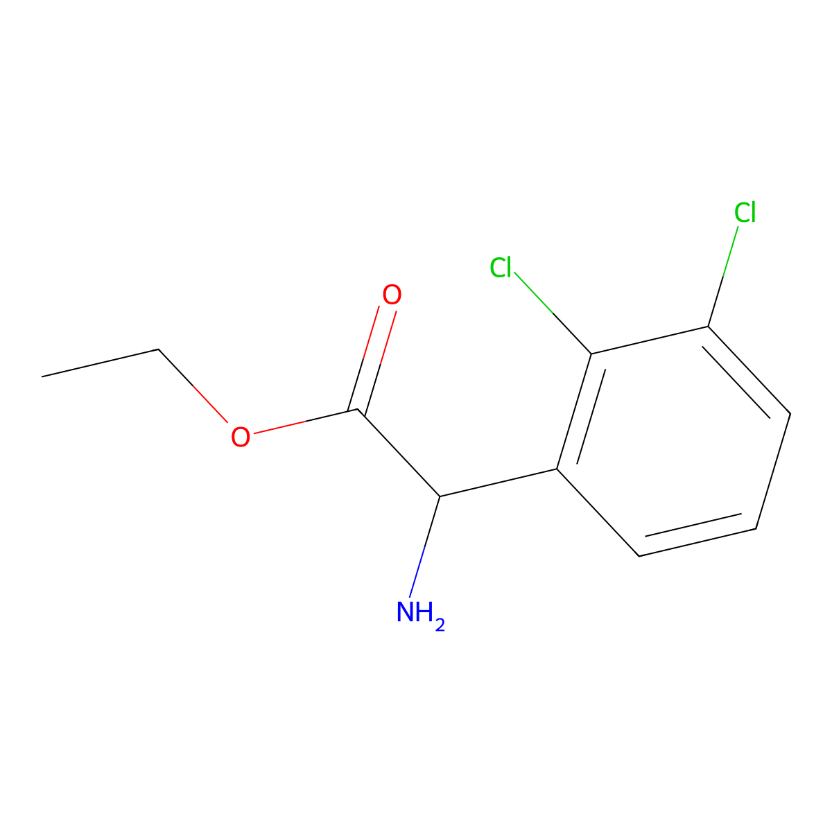 Ethyl 2-amino-2-(2,3-dichlorophenyl)acetate molecular structure, CAS 500772-54-3