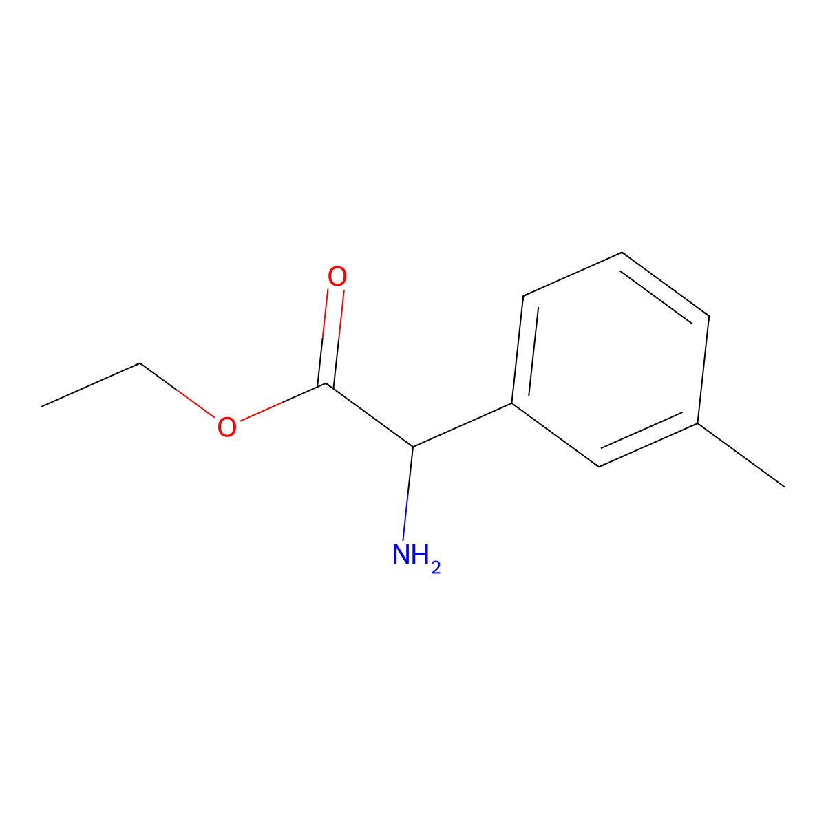Ethyl 2-amino-2-(3-methylphenyl)acetate molecular structure, CAS 500772-82-7