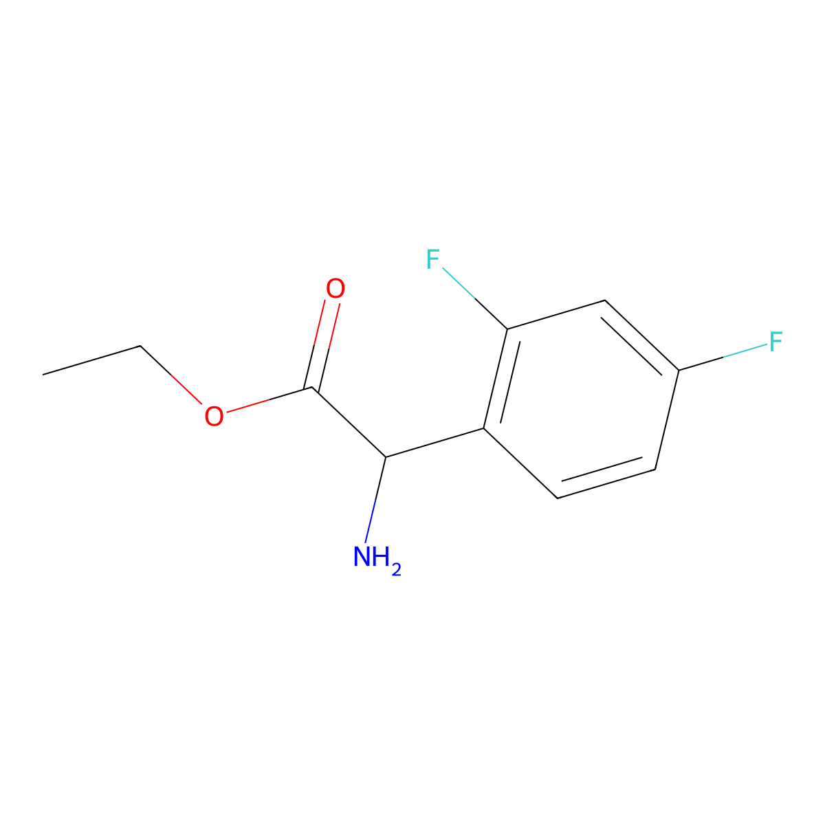 Ethyl 2-amino-2-(2,4-difluorophenyl)acetate molecular structure, CAS 500773-79-5
