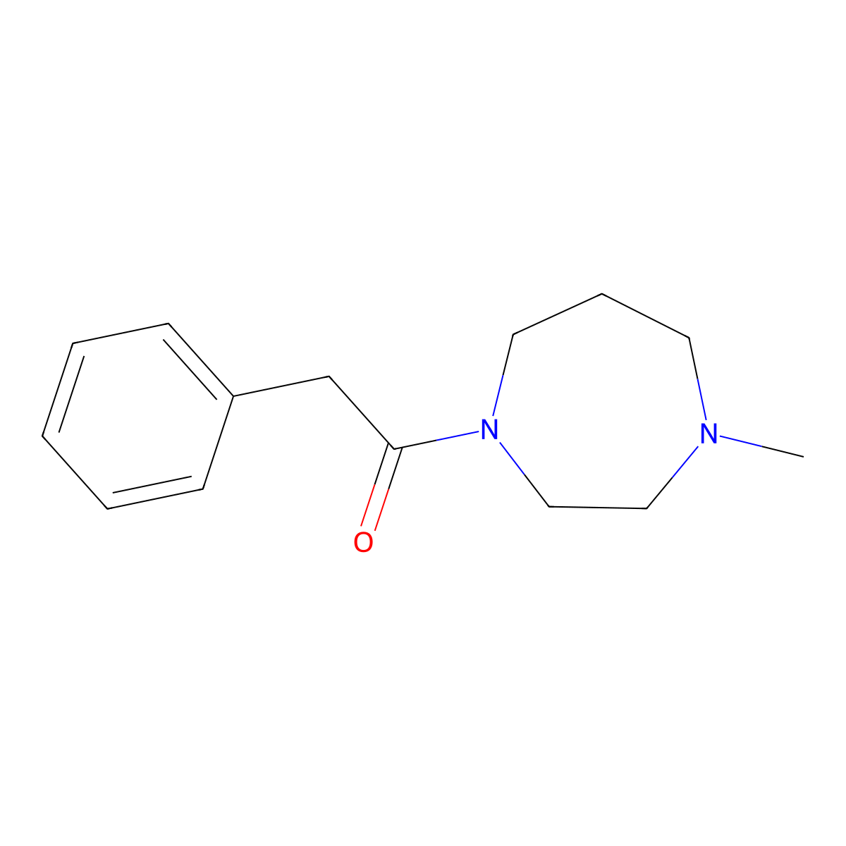 1-(4-Methyl-1,4-diazepan-1-yl)-2-phenylethanone molecular structure, CAS 500775-59-7