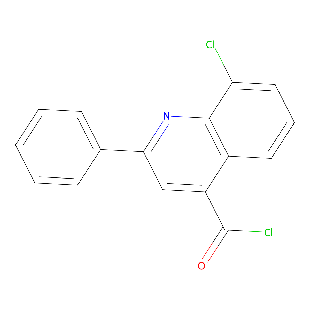 8-Chloro-2-phenylquinoline-4-carbonyl chloride molecular structure, CAS 500775-82-6