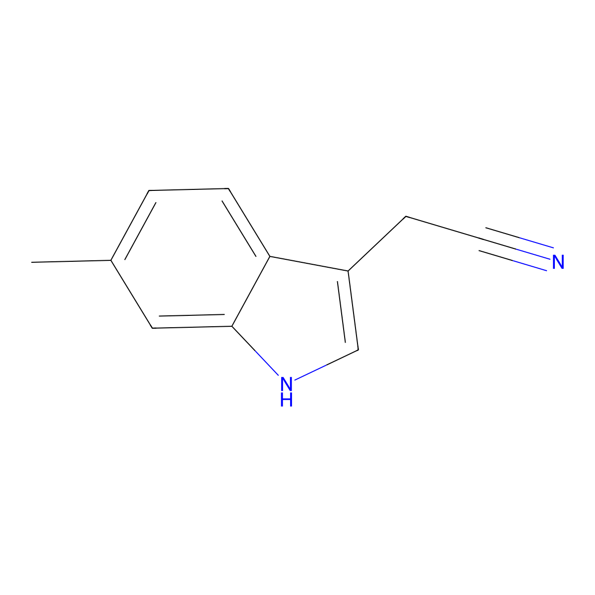 2-(6-methyl-1H-indol-3-yl)acetonitrile molecular structure, CAS 500777-89-9