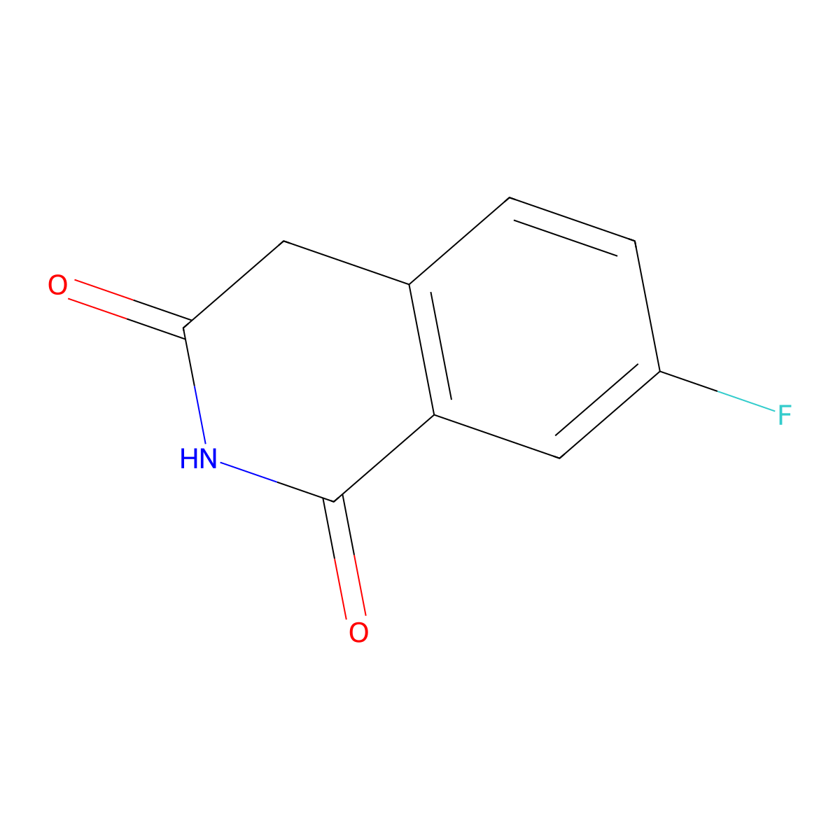 7-fluoroisoquinoline-1,3(2H,4H)-dione molecular structure, CAS 500779-08-8