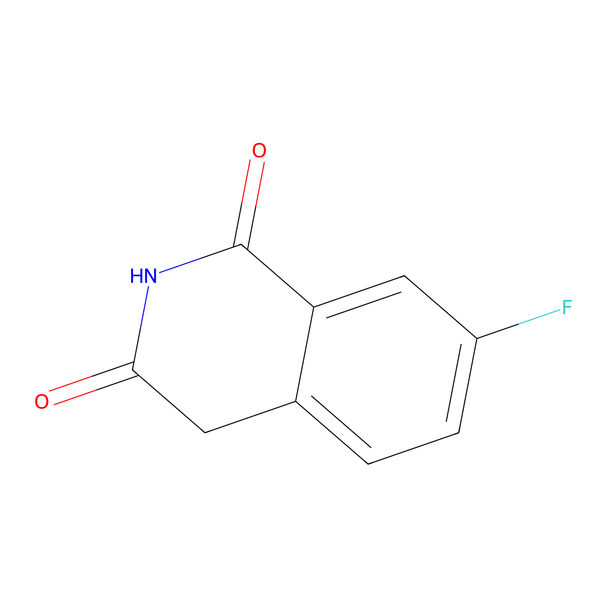 7-fluoroisoquinoline-1,3(2H,4H)-dione molecular structure, CAS 500779-08-8