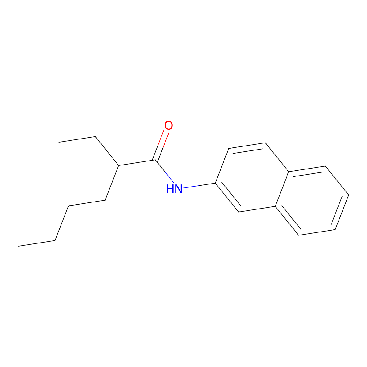 2-ethyl-N-(2-naphthyl)hexanamide molecular structure, CAS 500793-99-7