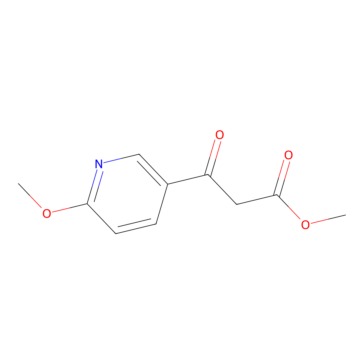 6-Methoxy-b-oxo-3-pyridinepropanoic acid methyl ester molecular structure, CAS 500795-49-3