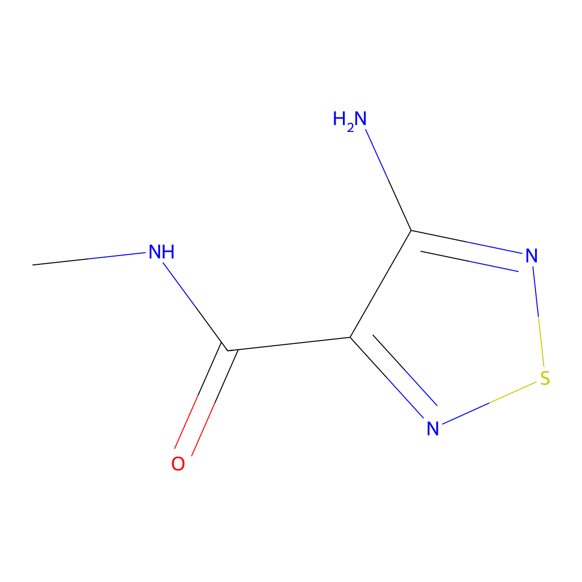 4-amino-N-methyl-1,2,5-thiadiazole-3-carboxamide molecular structure, CAS 500796-58-7