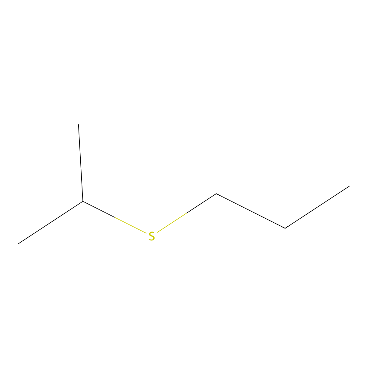 Isopropyl propyl sulfide molecular structure, CAS 5008-73-1