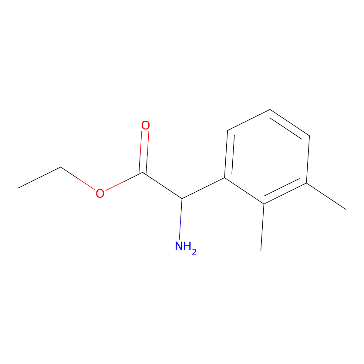 Ethyl 2-amino-2-(2,3-dimethylphenyl)acetate molecular structure, CAS 500858-14-0