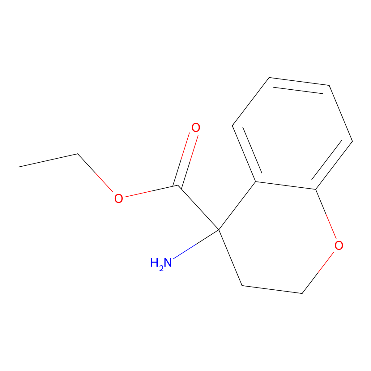 Ethyl 4-aminochromane-4-carboxylate molecular structure, CAS 500858-62-8